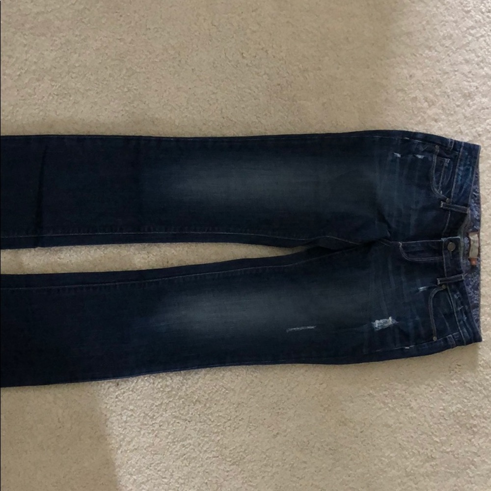 Paige distressed dark denim jeans (Jimmy Jimmy)